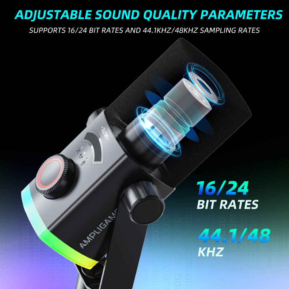 ไมโครโฟน FIFINE AM8PROT DYNAMIC MIC WITH BOOM ARM สีดำ