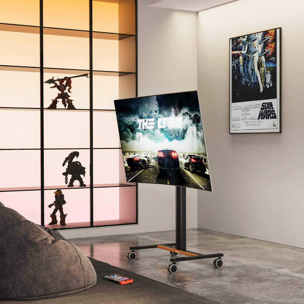 ขาตั้งทีวี MANHATTAN แบบมีล้อเลื่อน รองรับขนาดจอ 34-55 นิ้ว