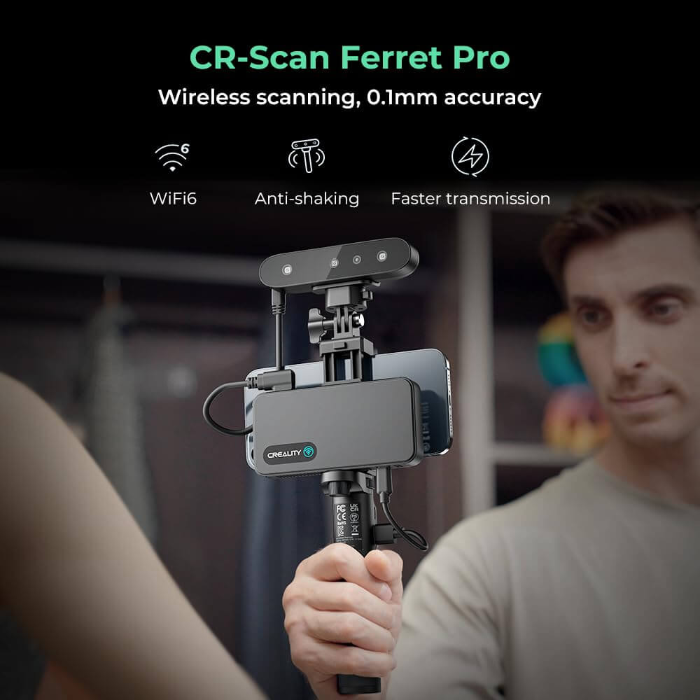 เครื่องสแกน 3 มิติ CREALITY CR-SCAN FERRET PRO แบบไร้สาย