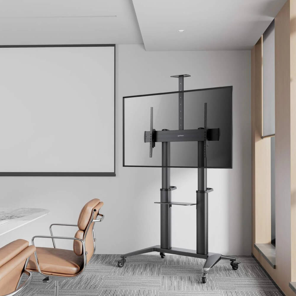 ขาตั้งจอทีวี MANHATTAN แบบมีล้อเลื่อน รองรับขนาดจอ 70-120 นิ้ว