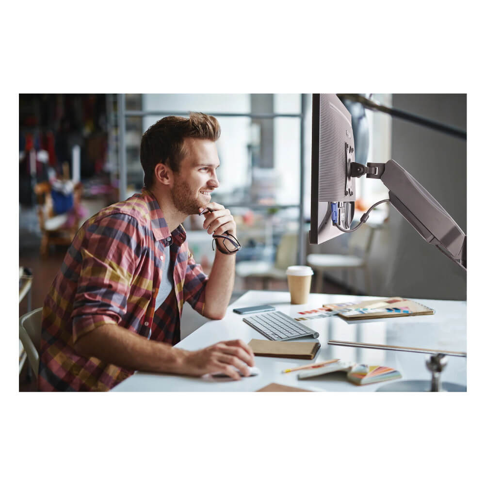 แขนจับจอมอนิเตอร์ MANHATTAN แบบตั้งโต๊ะ รองรับขนาดจอ 17-32 นิ้ว