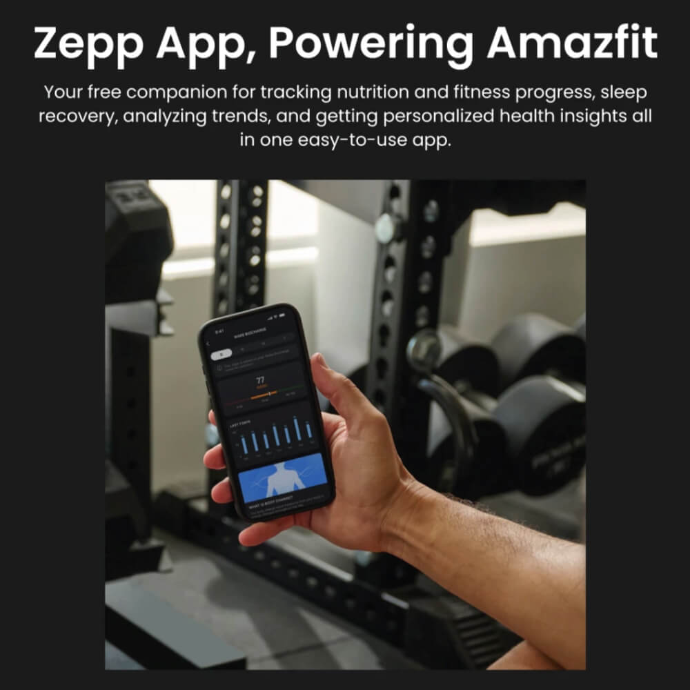 สมาร์ทวอทช์ AMAZFIT BALANCE 2 หน้าจอ 1.5" AMOLED สีดำ