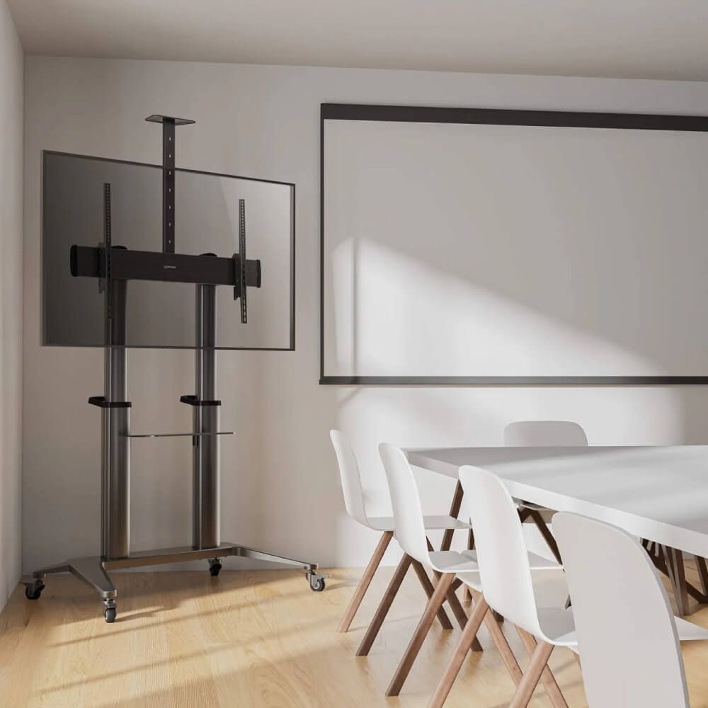 ขาตั้งจอทีวี MANHATTAN แบบมีล้อเลื่อน รองรับขนาดจอ 70-120 นิ้ว