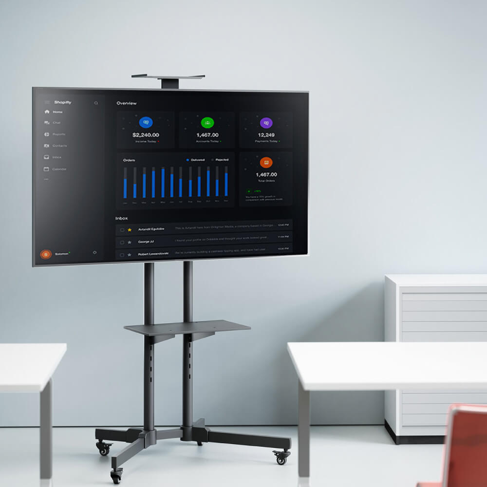 ขาตั้งทีวี MANHATTAN แบบมีล้อเลื่อน รองรับขนาดจอ 37-70 นิ้ว