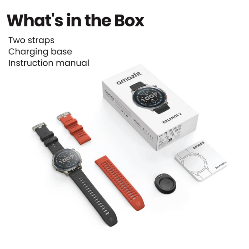 สมาร์ทวอทช์ AMAZFIT BALANCE 2 หน้าจอ 1.5" AMOLED สีดำ
