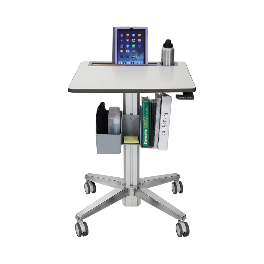 โต๊ะทำงานปรับระดับ ERGOTRON รุ่น LEARNFIT 16 แบบเคลื่อนที่ รองรับน้ำหนัก 6.8 กิโลกรัม สีเทา_1