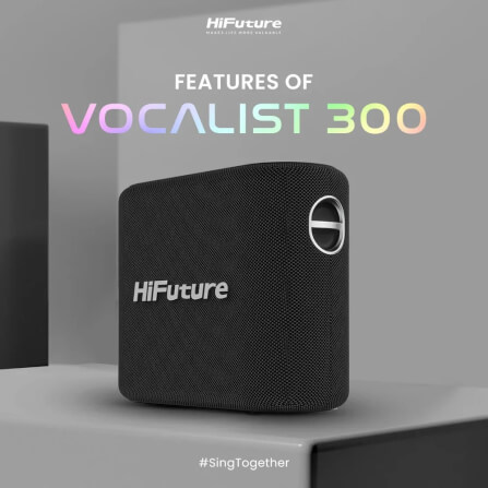 ลำโพงบลูทูธ HIFUTURE VOCALIST 300 พร้อมไมโครโฟน สีดำ_2