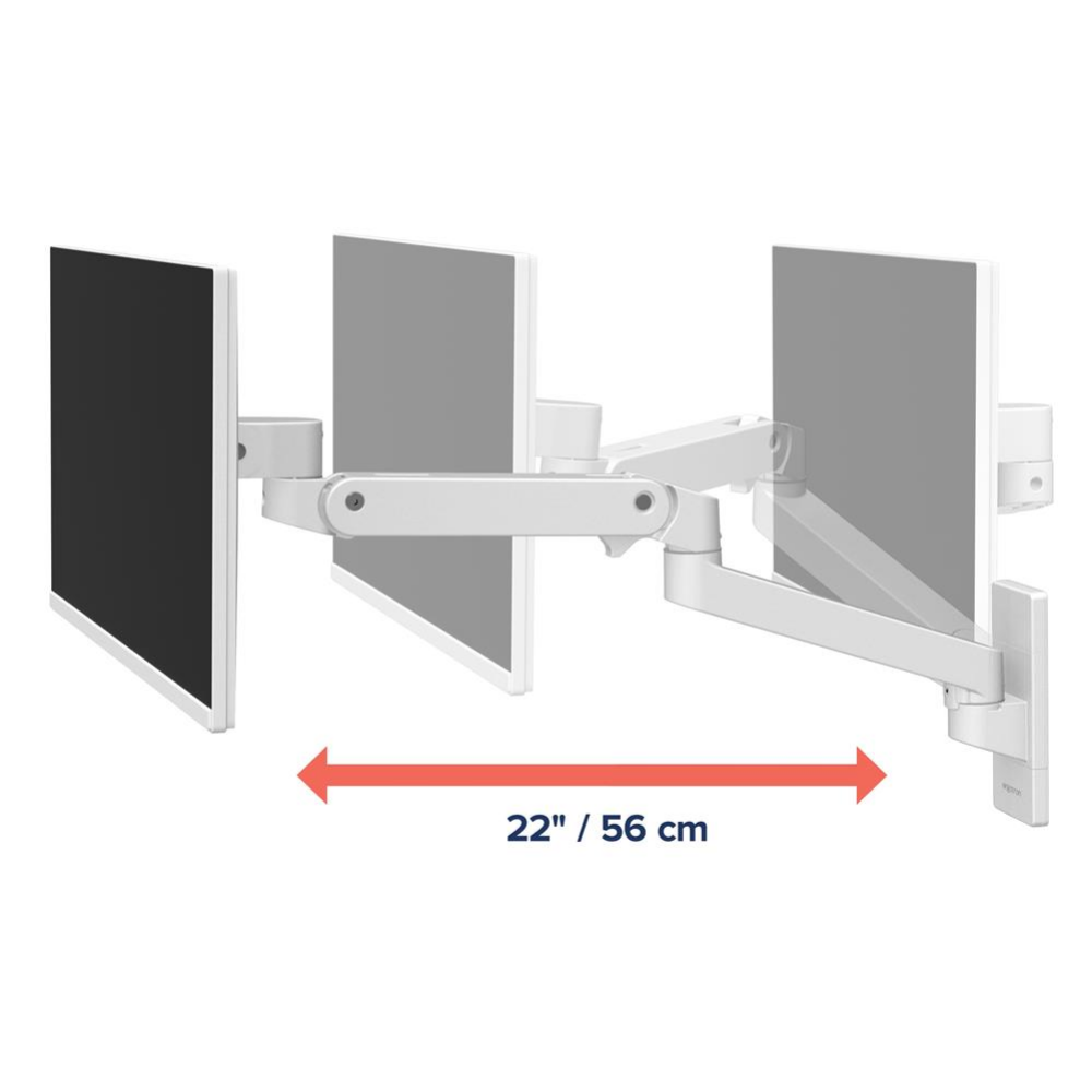 แขนจับจอมอนิเตอร์ ERGOTRON รุ่น LX PRO WALL รองรับจอขนาด 34 นิ้ว สีขาว_2
