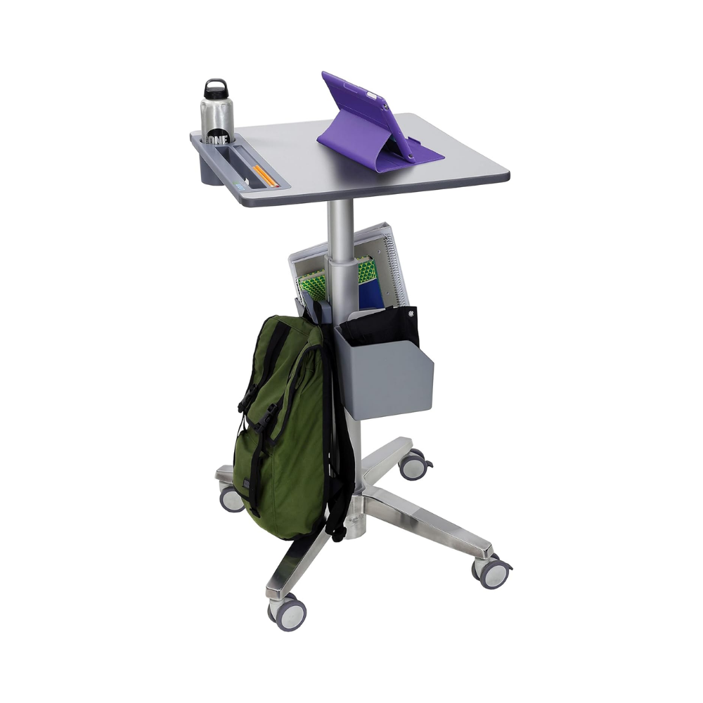โต๊ะทำงานปรับระดับ ERGOTRON รุ่น LEARNFIT 16 แบบเคลื่อนที่ รองรับน้ำหนัก 6.8 กิโลกรัม สีเทา_2