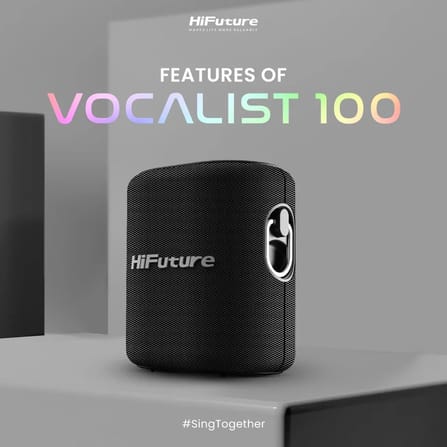 ลำโพงบลูทูธ HIFUTURE VOCALIST 100 พร้อมไมโครโฟน สีดำ_3