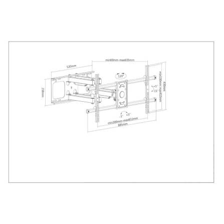 ขาแขวนทีวีติดผนัง MANHATTAN แบบ FULL MOTION รองรับขนาดจอ 37-90 นิ้ว_5