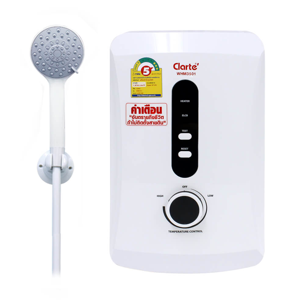 เครื่องทำน้ำอุ่น CLARTE' 3500W รุ่น WHM3501  (ไม่รวมติดตั้ง)_1
