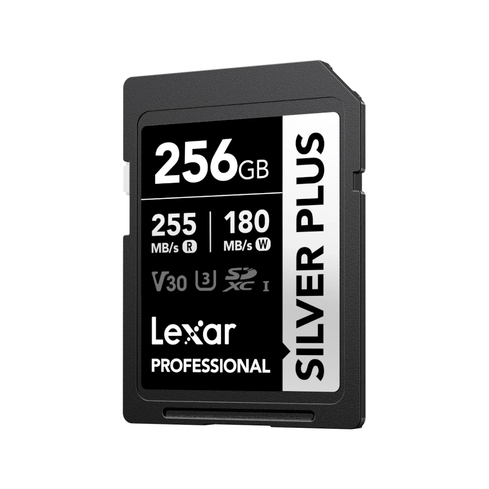 การ์ดหน่วยความจำ เอสดีการ์ด LEXAR SILVER PLUS 256GB UHS-I U3 V30 SD CARD SPEED BUMP FULL-HD 3D 4K RW255/180MB/S (LSDSIPL256G-BNNNG)