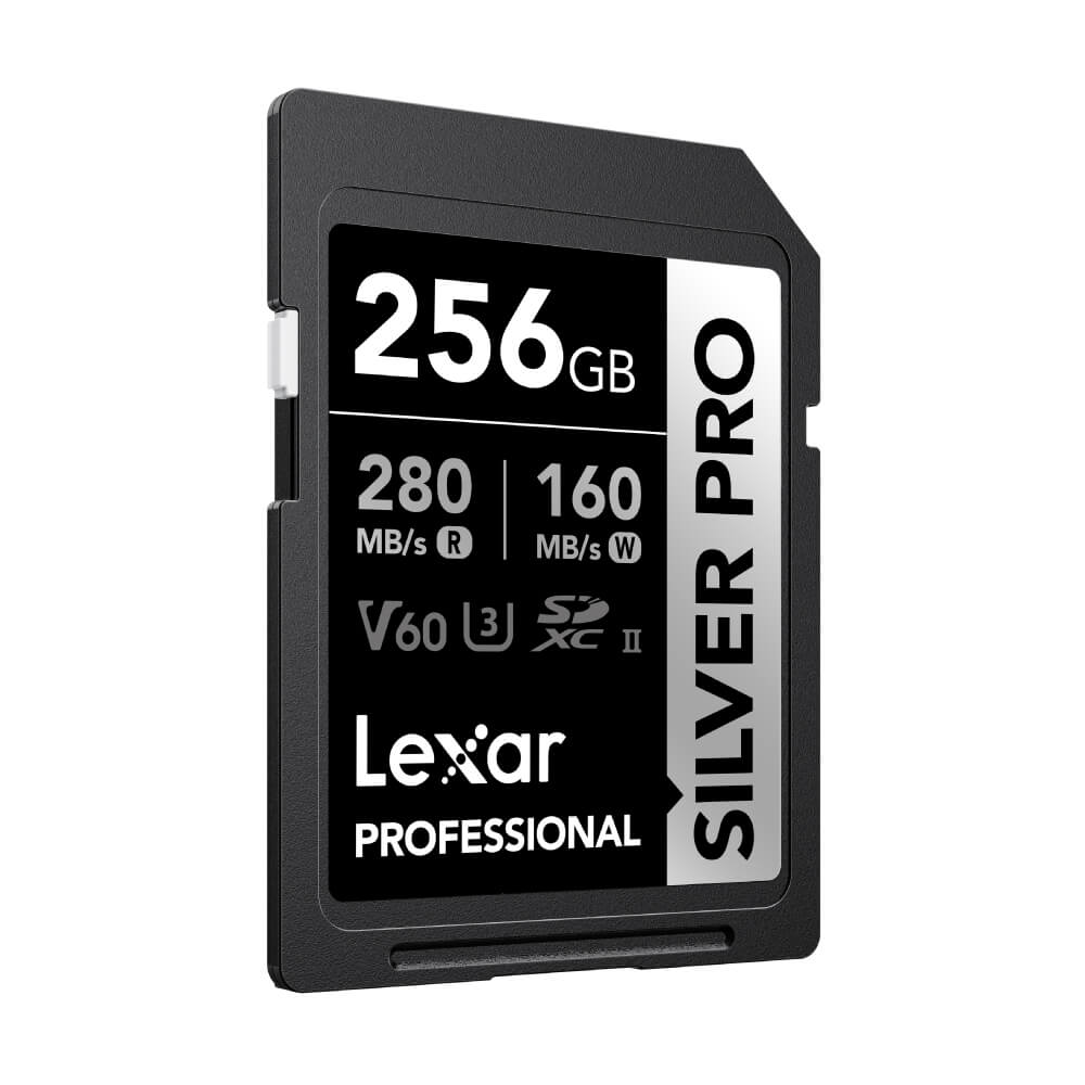 การ์ดหน่วยความจำ เอสดีการ์ด LEXAR SILVER PRO 256GB UHS-II U3 V60 SD CARD FULL-HD 3D 4K RW280/160MB/S (LSDSIPR256G)