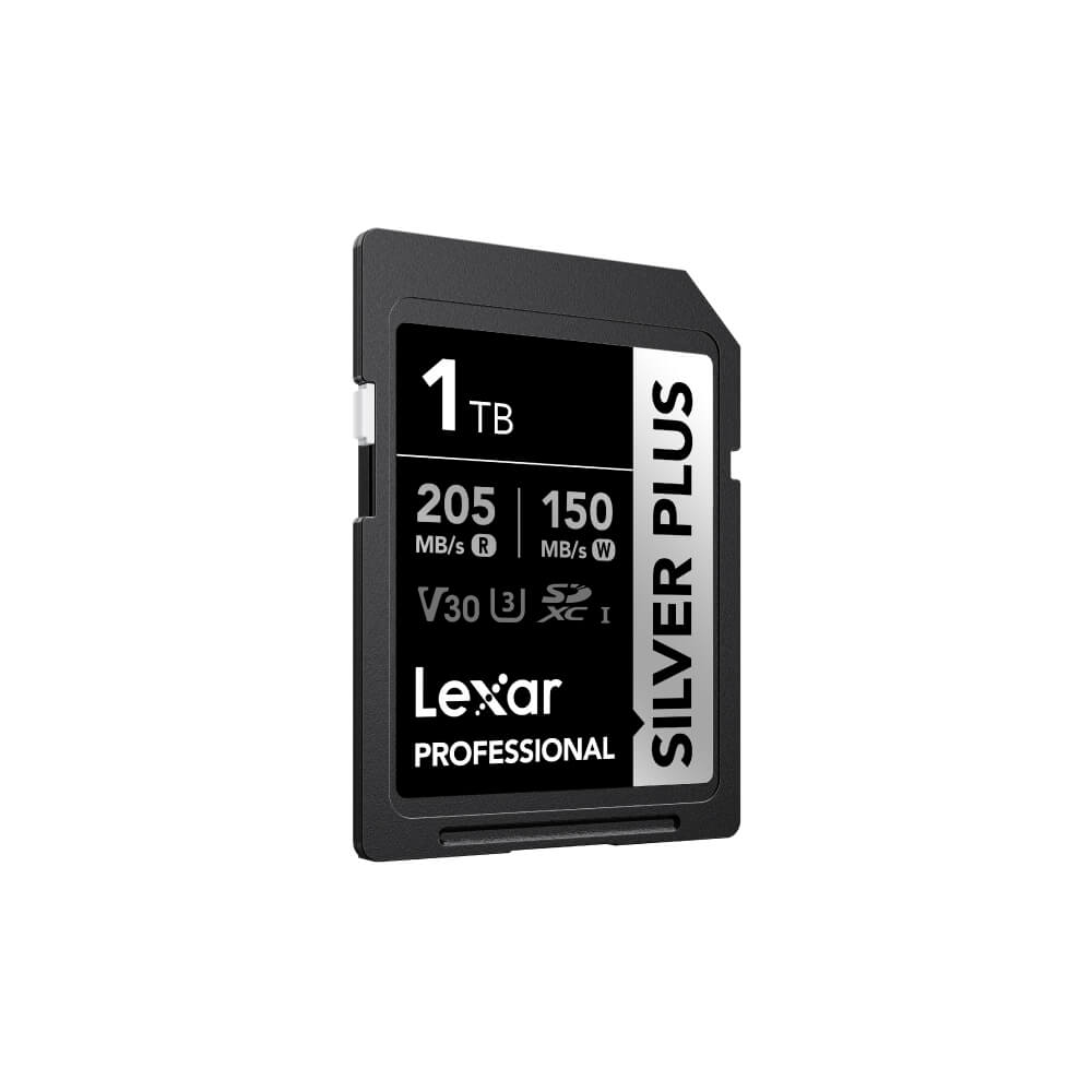 การ์ดหน่วยความจำ เอสดีการ์ด LEXAR SILVER PLUS 1TB UHS-I U3 V30 SD CARD FULL-HD 3D 4K RW205/150MB/S ZLSDSIPL001T-BNNNG)