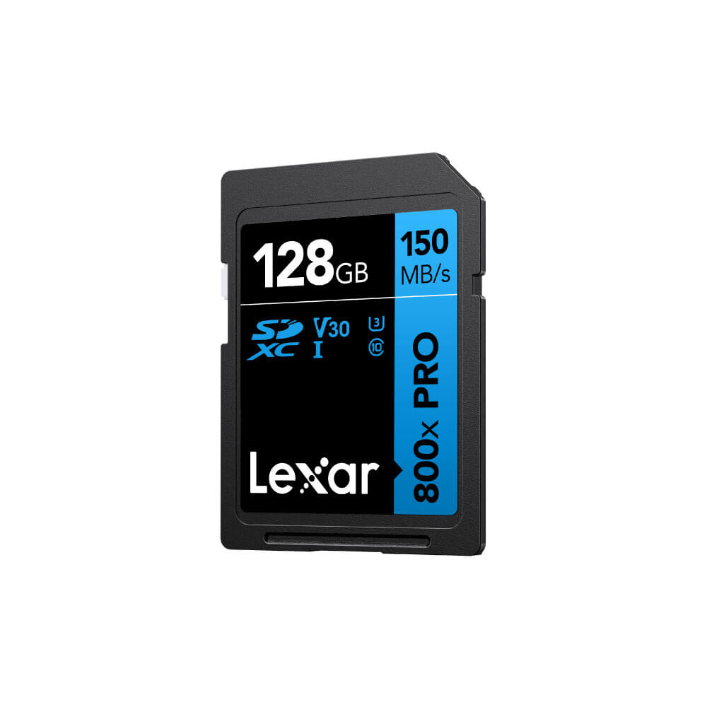 การ์ดหน่วยความจำ เอสดีการ์ด LEXAR 800XPRO 128GB SD CARD BLUE SERIES FULL-HD 4K RW150/45MB/S (LSD0800P128G-BNNNG)