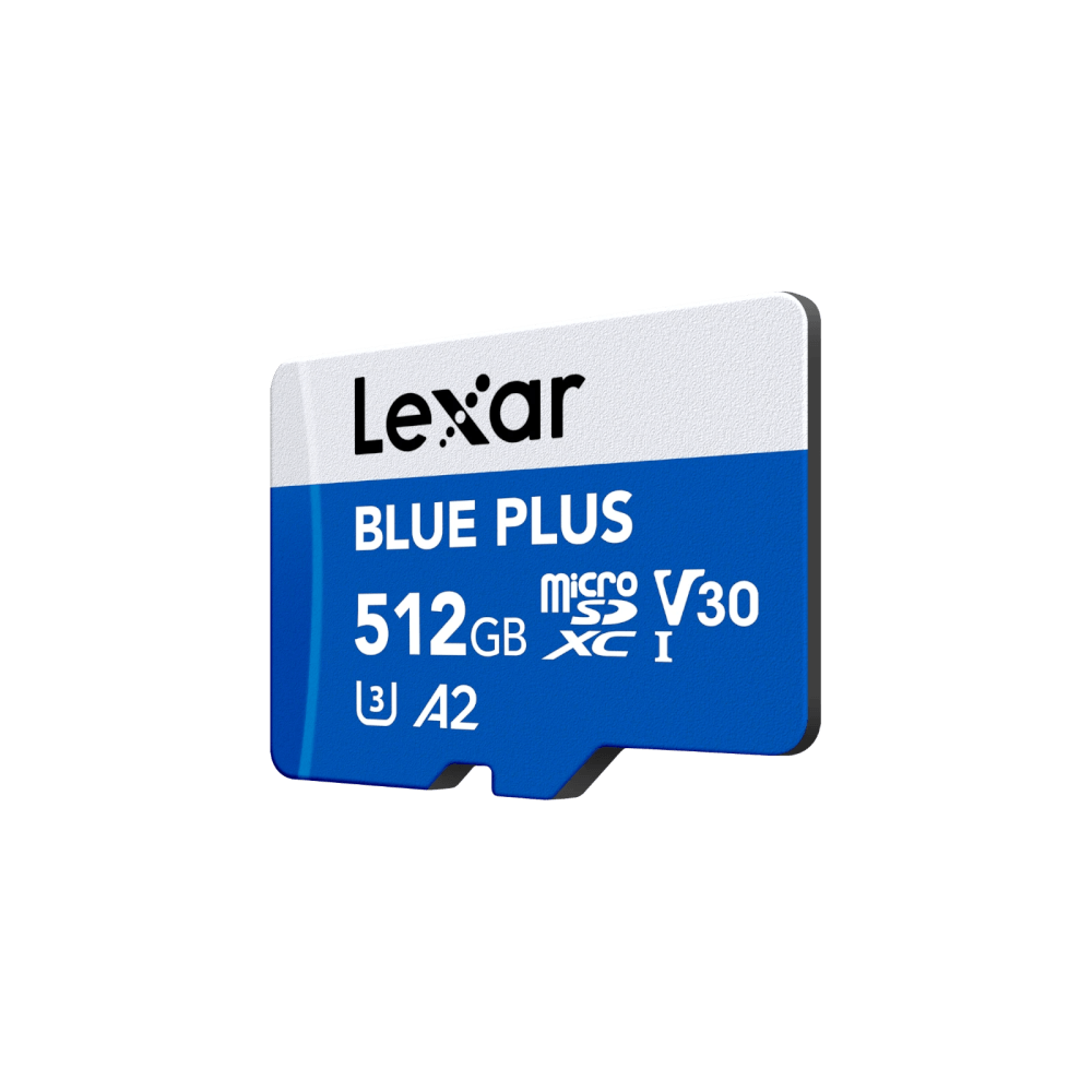 การ์ดหน่วยความจำ ไมโครเอสดีการ์ด LEXAR MICROSD CARD BLUE PLUS 512GB R170MB/S1 (LMSBLPL512G-BNANG) FOR SMARTPHONES TABLETS ACTION CAMERA