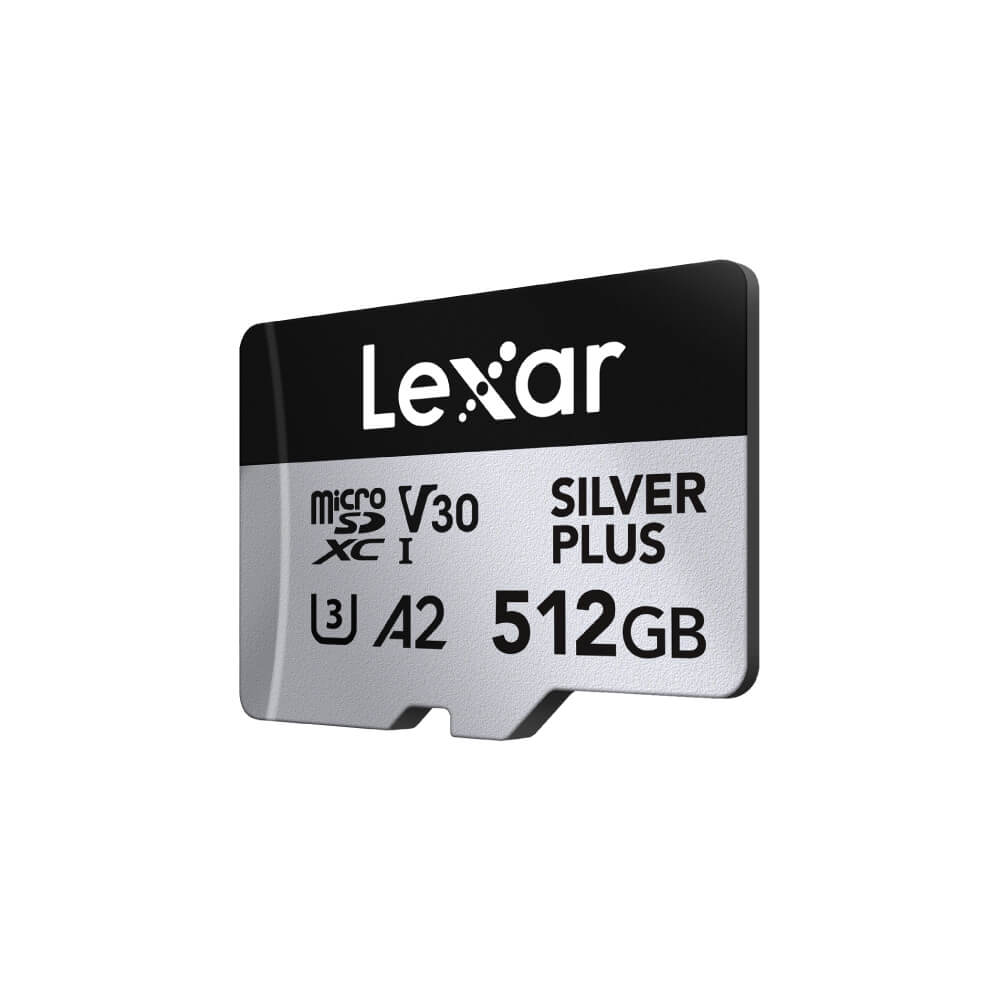 การ์ดหน่วยความจำ ไมโครเอสดีการ์ด LEXAR PROFESSIONAL SILVER PLUS MICROSD CARD 512GB READ 205MB/S WRITE150MB/S (LMSSIPL064G-BNANG)