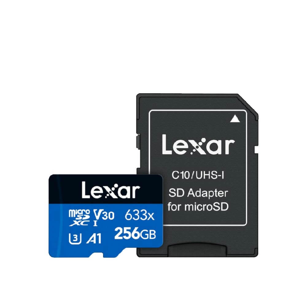 การ์ดหน่วยความจำ ไมโครเอสดีการ์ด LEXAR 633X MICROSD CARD 256GB WADAPTER RW100/45MB/S (LSDMI256BB633A)