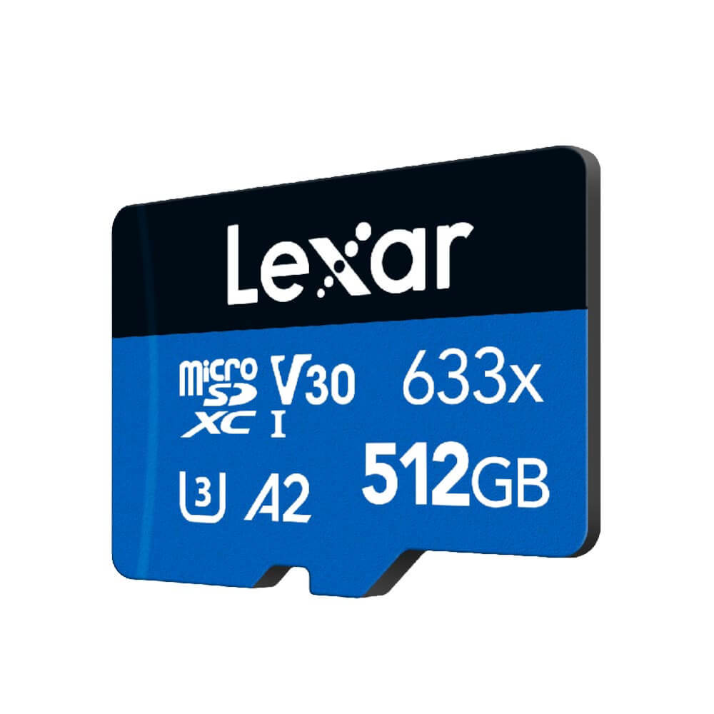 การ์ดหน่วยความจำ ไมโครเอสดีการ์ด LEXAR 633X MICROSD CARD 512GB WADAPTER RW100/70MB/S (LSDMI512BB633A)