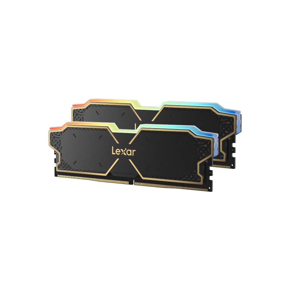 แรมพีซี LEXAR&reg; THOR RGB DDR5 DESKTOP MEMORY 16GB DUAL PACK (LD5U16G60C38BG-RGD)