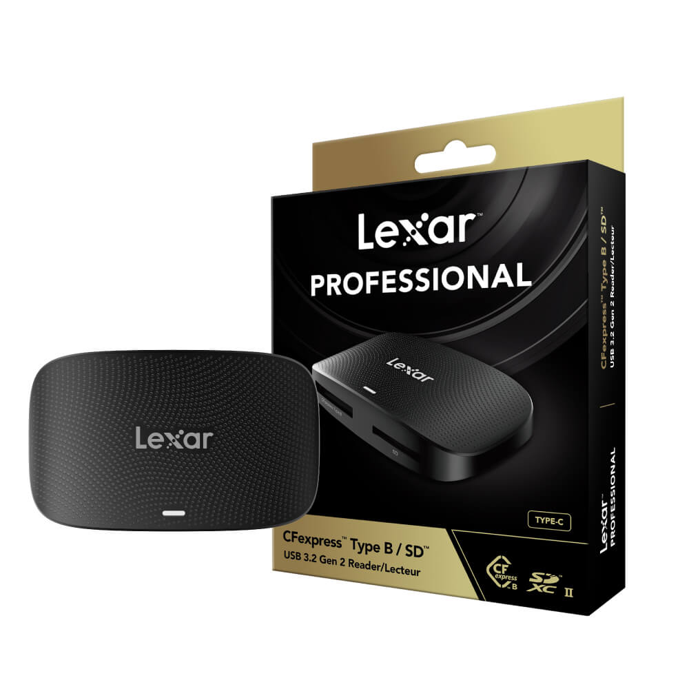 การ์ดรีดเดอร์ Lexar Dual-Slot CFexpress TypeB, SD Card, USB3.2 Gen2 USH-I, UHS-II