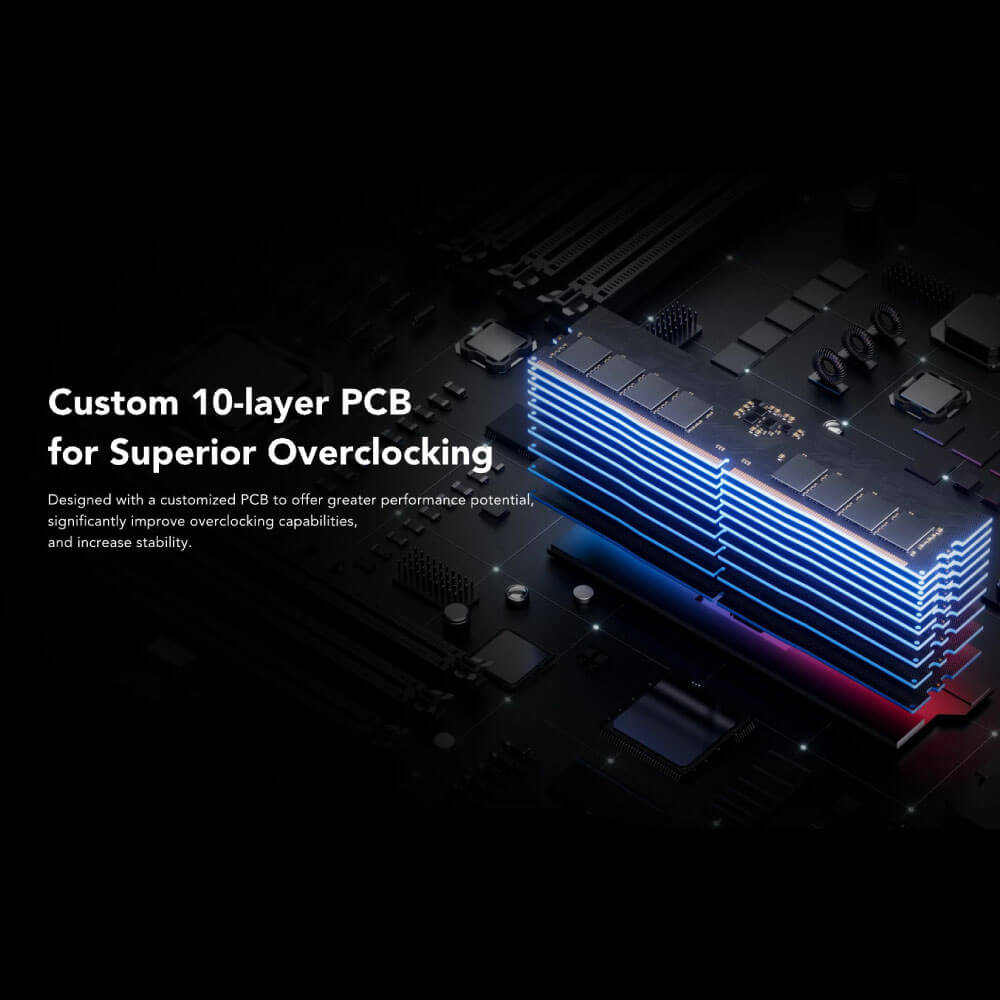 แรมพีซี LEXAR&reg; ARES RGB 2ND GEN DDR5 32GB KIT 16GBX2 (LD5U16G80C38BR-RGD)