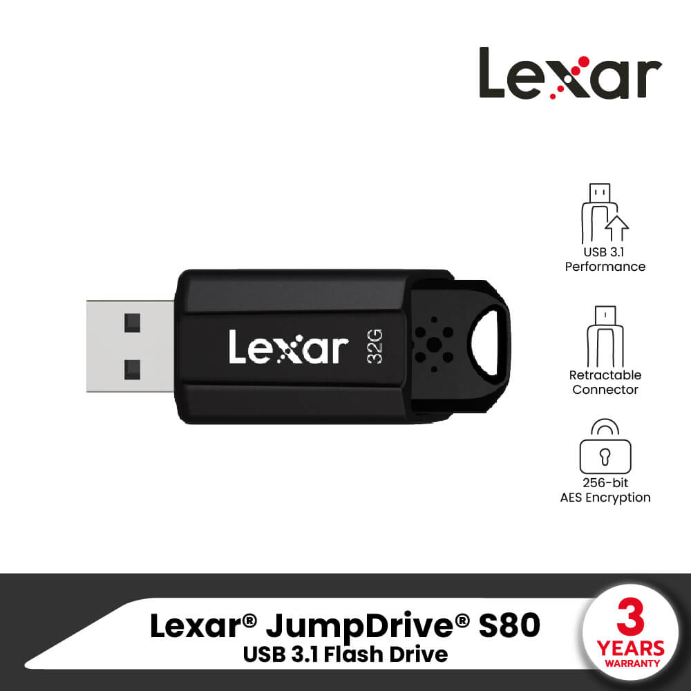 แฟลชไดรฟ์ Lexar S80 32GB USB 3.1