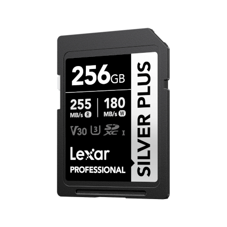 การ์ดหน่วยความจำ เอสดีการ์ด LEXAR SILVER PLUS 256GB UHS-I U3 V30 SD CARD SPEED BUMP FULL-HD 3D 4K RW255/180MB/S (LSDSIPL256G-BNNNG)_0
