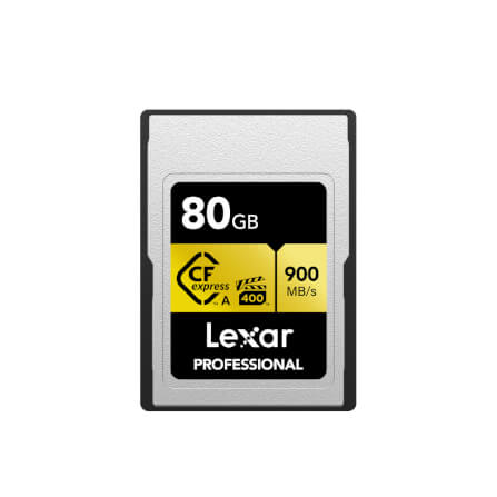 การ์ดหน่วยความจำ ซีเอฟเอ็กเพรสการ์ด LEXAR CFEXPRESS TYPE A 80GB VPG400 RAW 8K RW900/800MB/S (LCAGOLD080G) FOR SONY_0