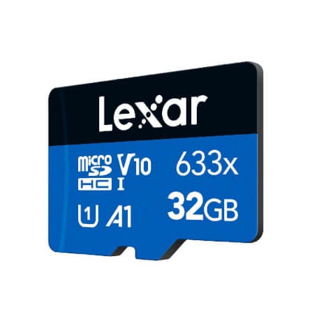 การ์ดหน่วยความจำ ไมโครเอสดีการ์ด LEXAR 633X MICROSD CARD 32GB NOADAPTER UPTO 100MB/S READ (LMS0633032G)_0
