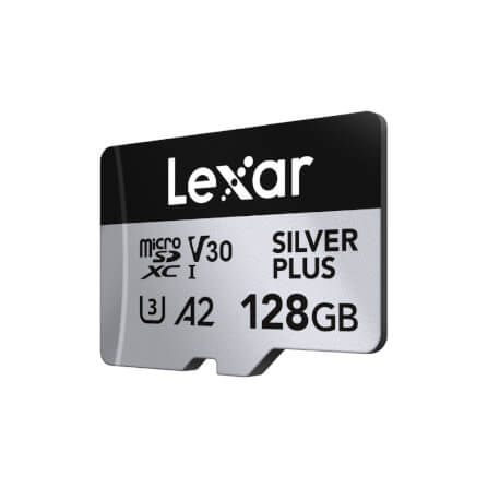 การ์ดหน่วยความจำ ไมโครเอสดีการ์ด LEXAR PROFESSIONAL SILVER PLUS MICROSD CARD 128GB READ 205MB/S WRITE150MB/S (LMSSIPL064G-BNANG)_1