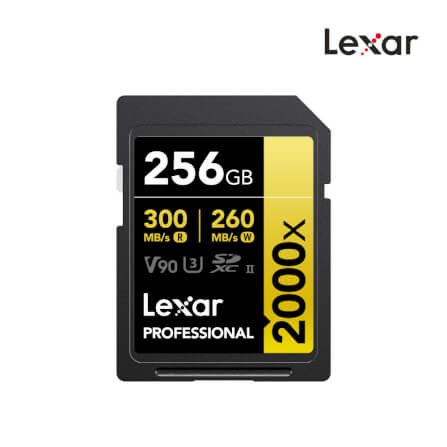 การ์ดหน่วยความจำ เอสดีการ์ด LEXAR SD2000X 256GB UHS-II U3 V90 SD CARD (เอสดีการ์ด) FULL-HD 3D 4K 8K RW300/260MB/S (LSD2000256G)_1