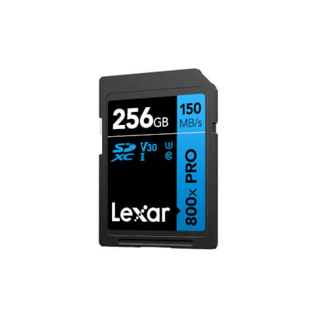 การ์ดหน่วยความจำ เอสดีการ์ด LEXAR 800XPRO 256GB SD CARD BLUE SERIES FULL-HD 4K RW150/45MB/S (LSD0800P256G-BNNNG)_1