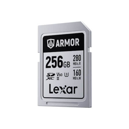 การ์ดหน่วยความจำ เอสดีการ์ด LEXAR ARMOR SILVER PRO 256GB SD CARD FULL-HD 6K RW280/160MB/S LSDAMSP256G-RNNNG)_1