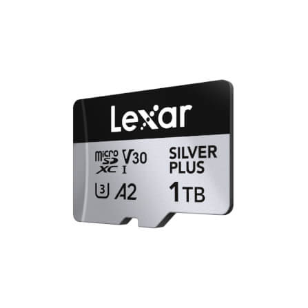 การ์ดหน่วยความจำ ไมโครเอสดีการ์ด LEXAR PROFESSIONAL SILVER PLUS MICROSD CARD 1TB READ 205MB/S WRITE150MB/S (LMSSIPL001T-BNANG)_1