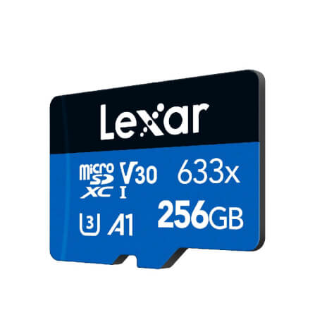 การ์ดหน่วยความจำ ไมโครเอสดีการ์ด LEXAR 633X MICROSD CARD 256GB WADAPTER RW100/45MB/S (LSDMI256BB633A)_3