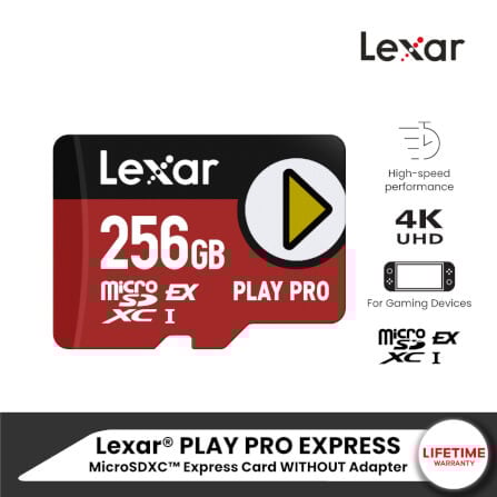 การ์ดหน่วยความจำ ไมโครเอสดีการ์ด LEXAR MICROSD CARD PLAY PRO EXPRESS 256GB RW900/600MB/S (LMSXPS0256G-BNNNG) FOR NINTENDO SWITCH_7