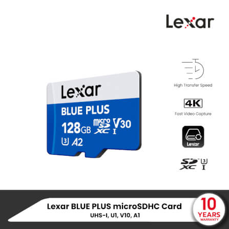 การ์ดหน่วยความจำ ไมโครเอสดีการ์ด LEXAR MICROSD CARD BLUE PLUS 256GB R170MB/S1 (LMSBLPL256G-BNANG) FOR SMARTPHONES TABLETS ACTION CAMERA_9