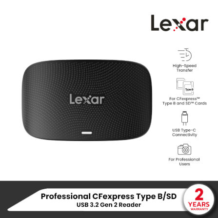การ์ดรีดเดอร์ Lexar Dual-Slot CFexpress TypeB, SD Card, USB3.2 Gen2 USH-I, UHS-II_8