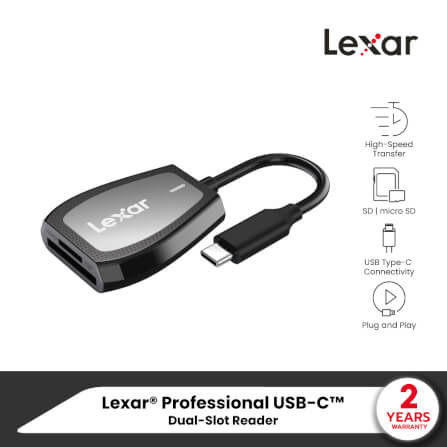 การ์ดรีดเดอร์ Lexar Dual-Slot SD/MicroSD Card, USB-C_7