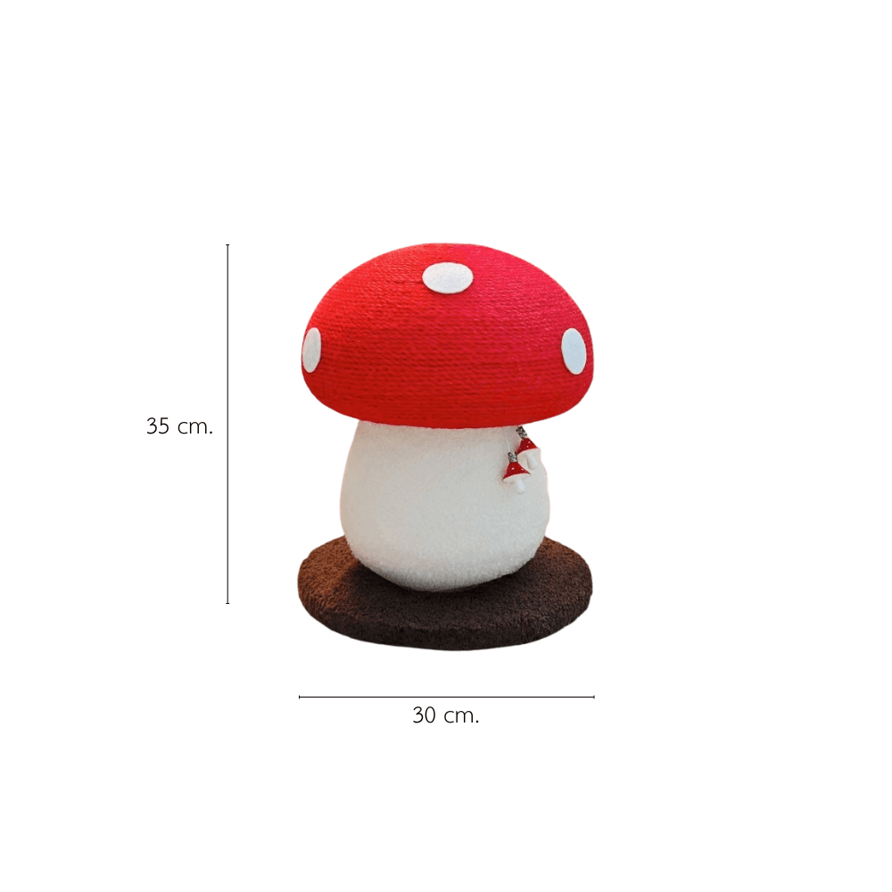 ที่ลับเล็บแมว PETELLE รุ่น MUSHROOM SCRATCHER ไซส์ S สีแดง_0