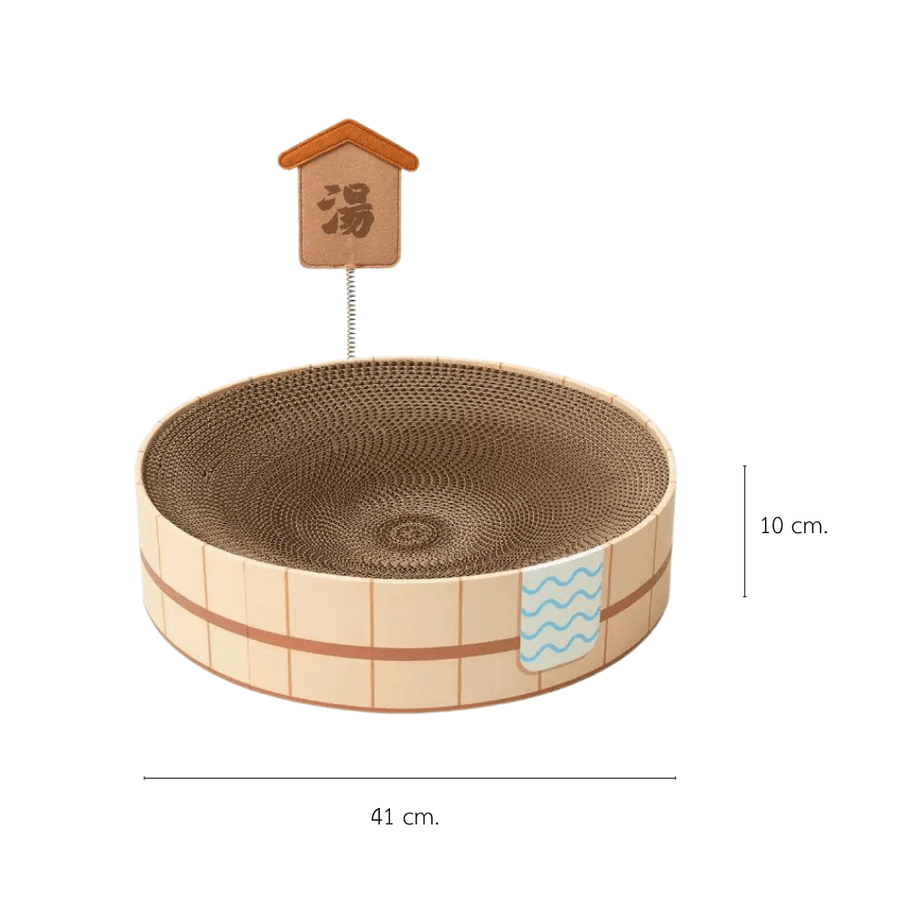 ที่ลับเล็บแมว PETELLE รุ่น ONSEN CAT SCRATCHER รูปทรงอ่างออนเซ็น