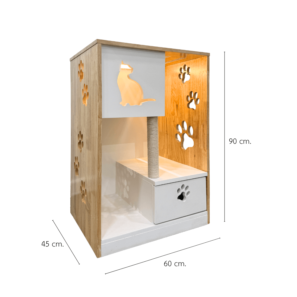 บ้านแมว PETELLE รุ่นมาตรฐาน ไซส์ S ขนาด 60X45X90 ซม.