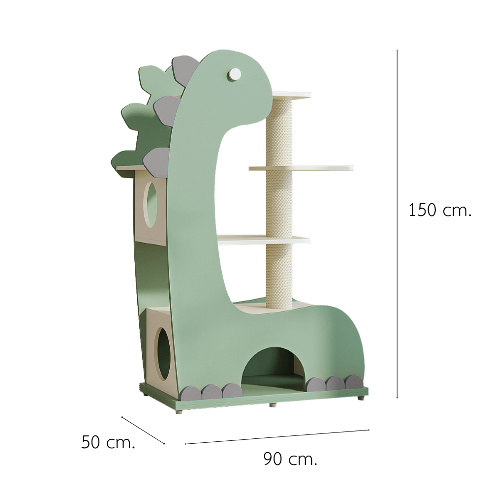 คอนโดแมวพรีเมียม PETELE รุ่น DINOSAUR CAT CLIMBING FRAME_0