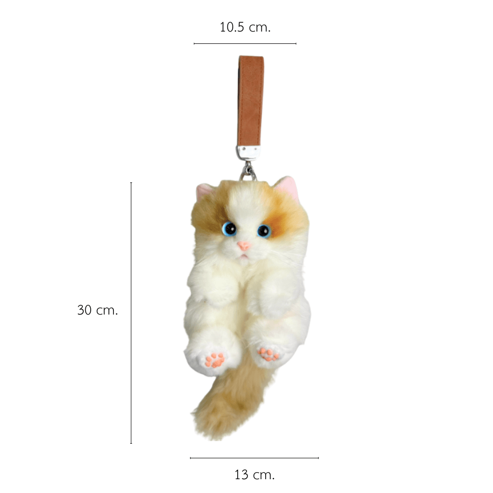 พวงกุญแจแมวขนนุ่ม PETELE รุ่น TYPE 02 VANILLA HONEY