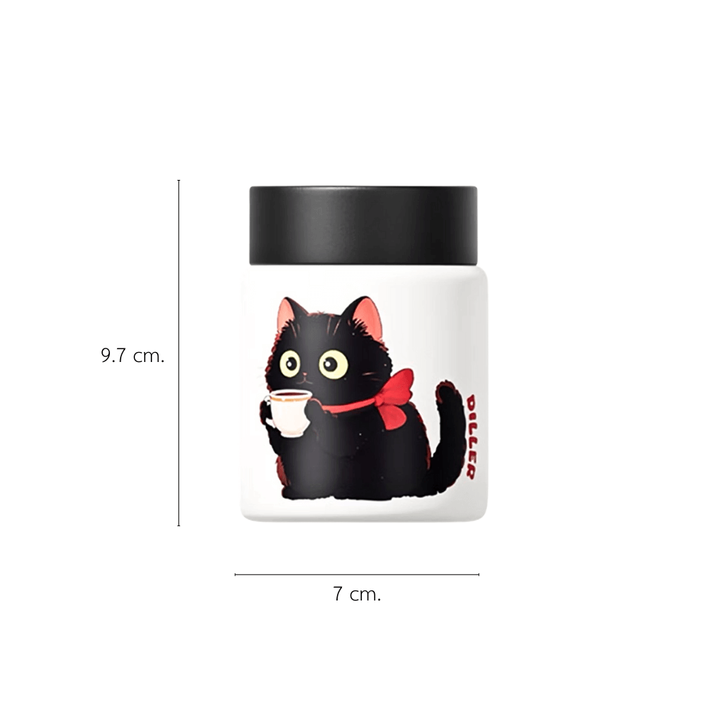 แก้วเก็บอุณหภูมิ PETELE รุ่น T-095 ขนาด 150 มล. สี ESPRESSO CAT