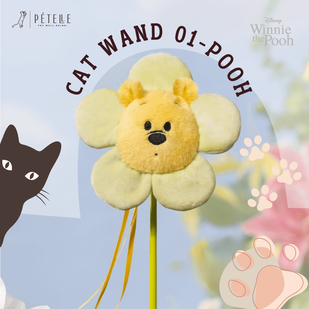 ไม้ตกแมว PETELLE รุ่น CAT WAND ลายดิสนีย์ วินนี่เดอะพูห์ (หมีพูห์)_2