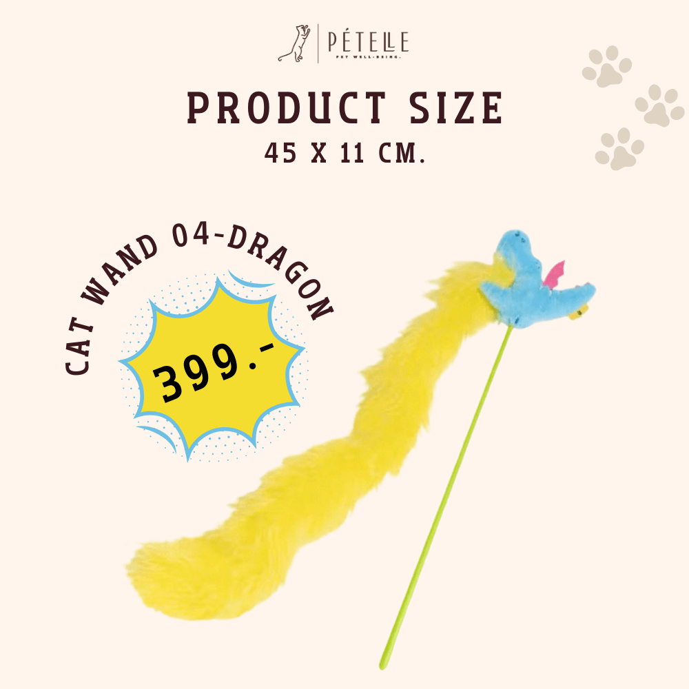 ไม้ตกแมว PETELLE รุ่น CAT WAND ลายมังกร_2