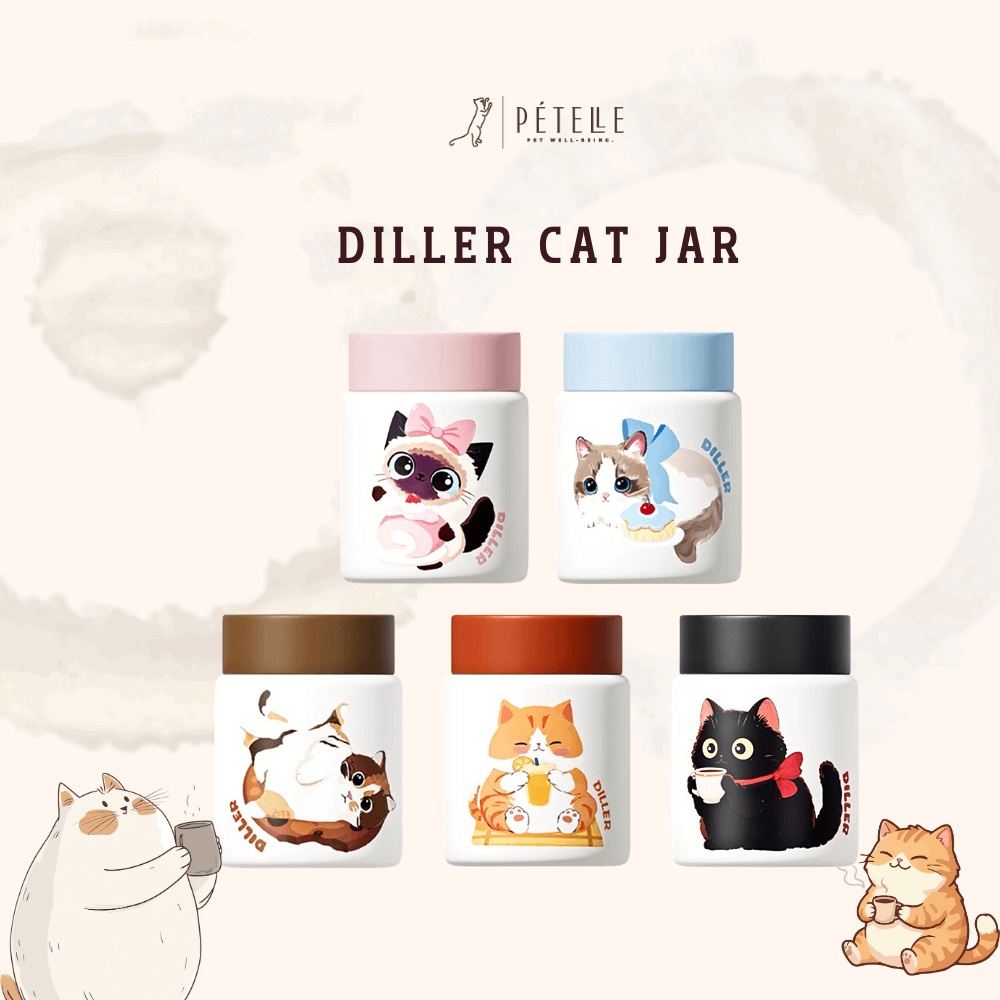 แก้วเก็บอุณหภูมิ PETELE รุ่น T-095 ขนาด 150 มล. สี ESPRESSO CAT